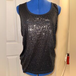 Black Sequin Women's Top